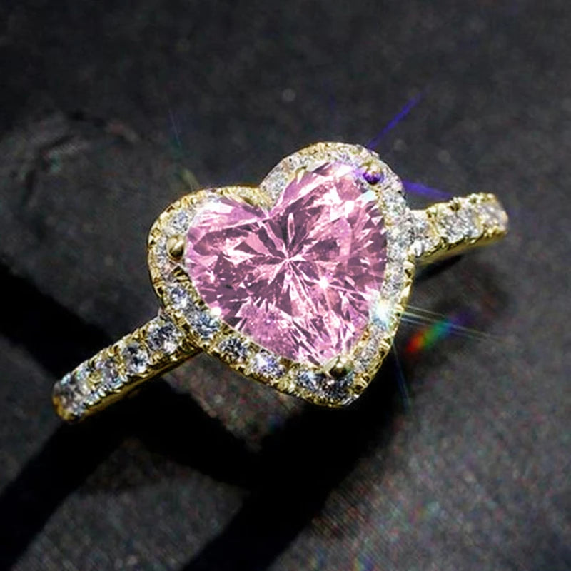 Ruby Glow Heart Ring