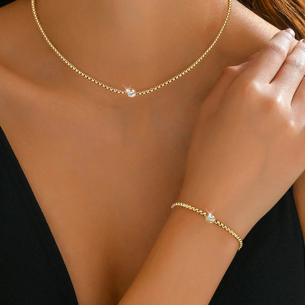Amara Beaded Zircon Jewelry Set