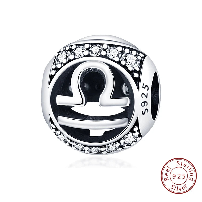 Zodiac Constellation Sterling Silver Charm