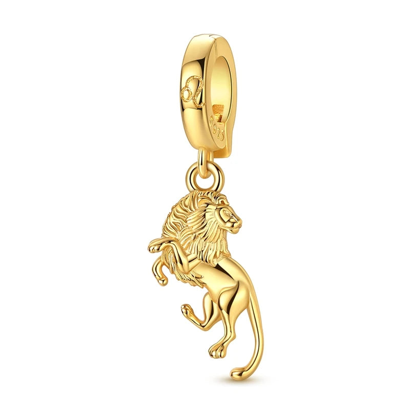 Golden Zodiac Sterling Silver Charm
