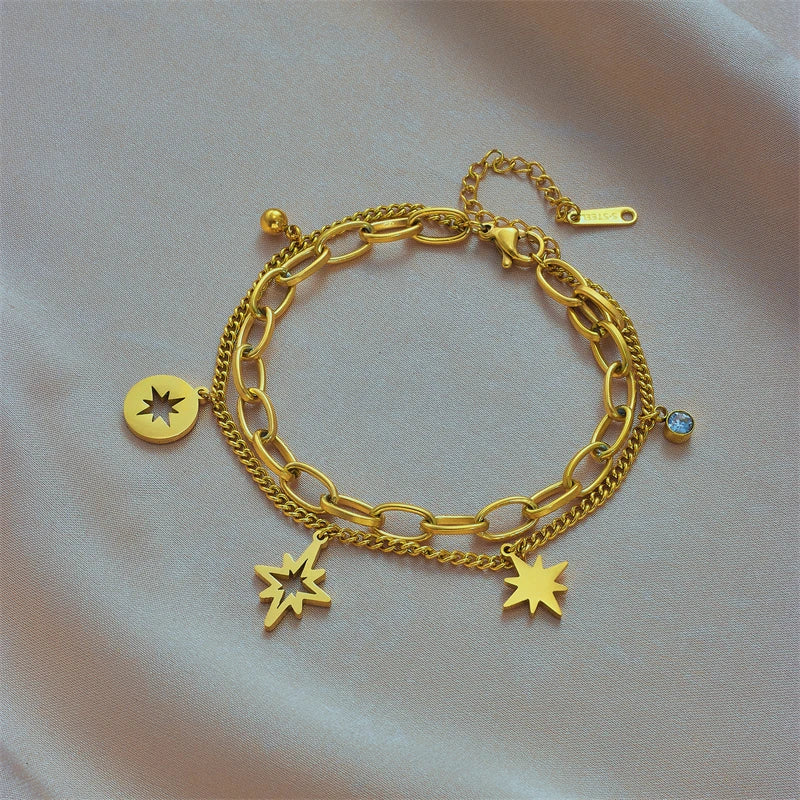 LunaGlow Star Layer Bracelet