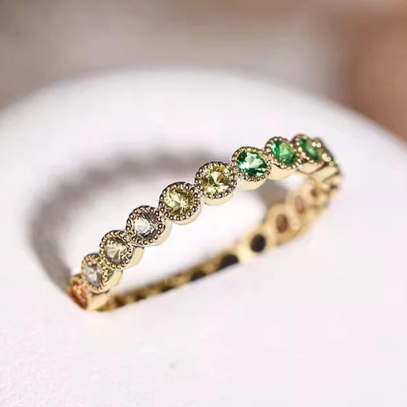 Rainbow Luxe Promise Ring