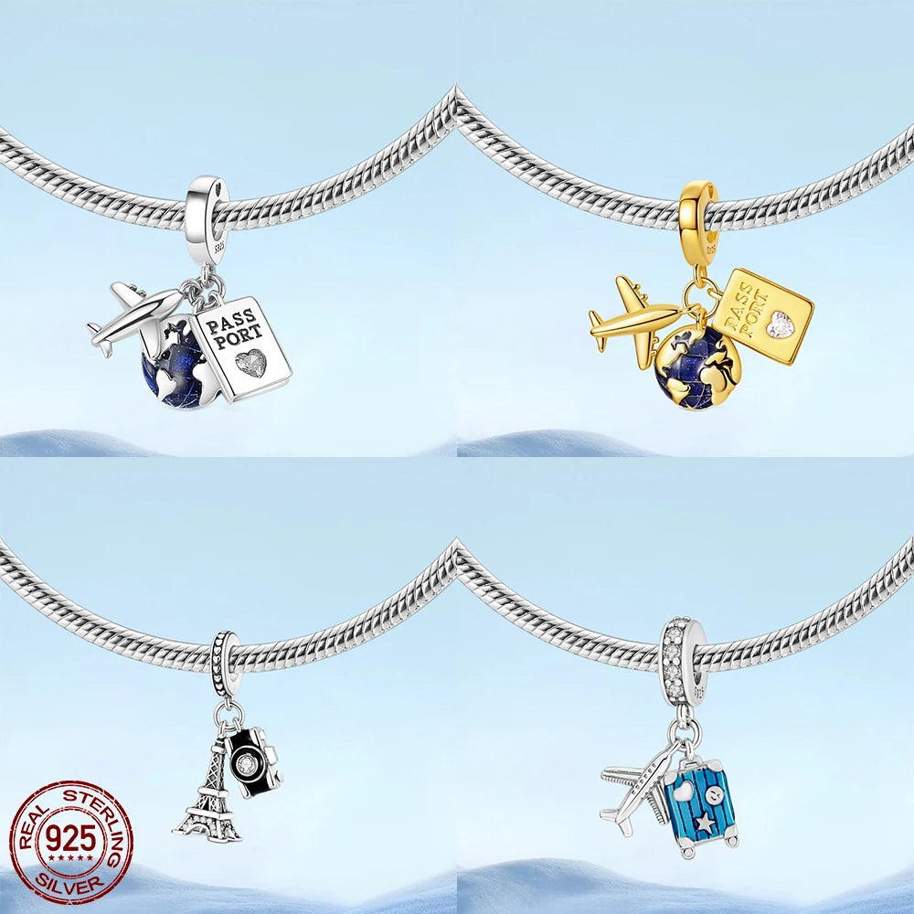 Travel Charm Silver Bracelet