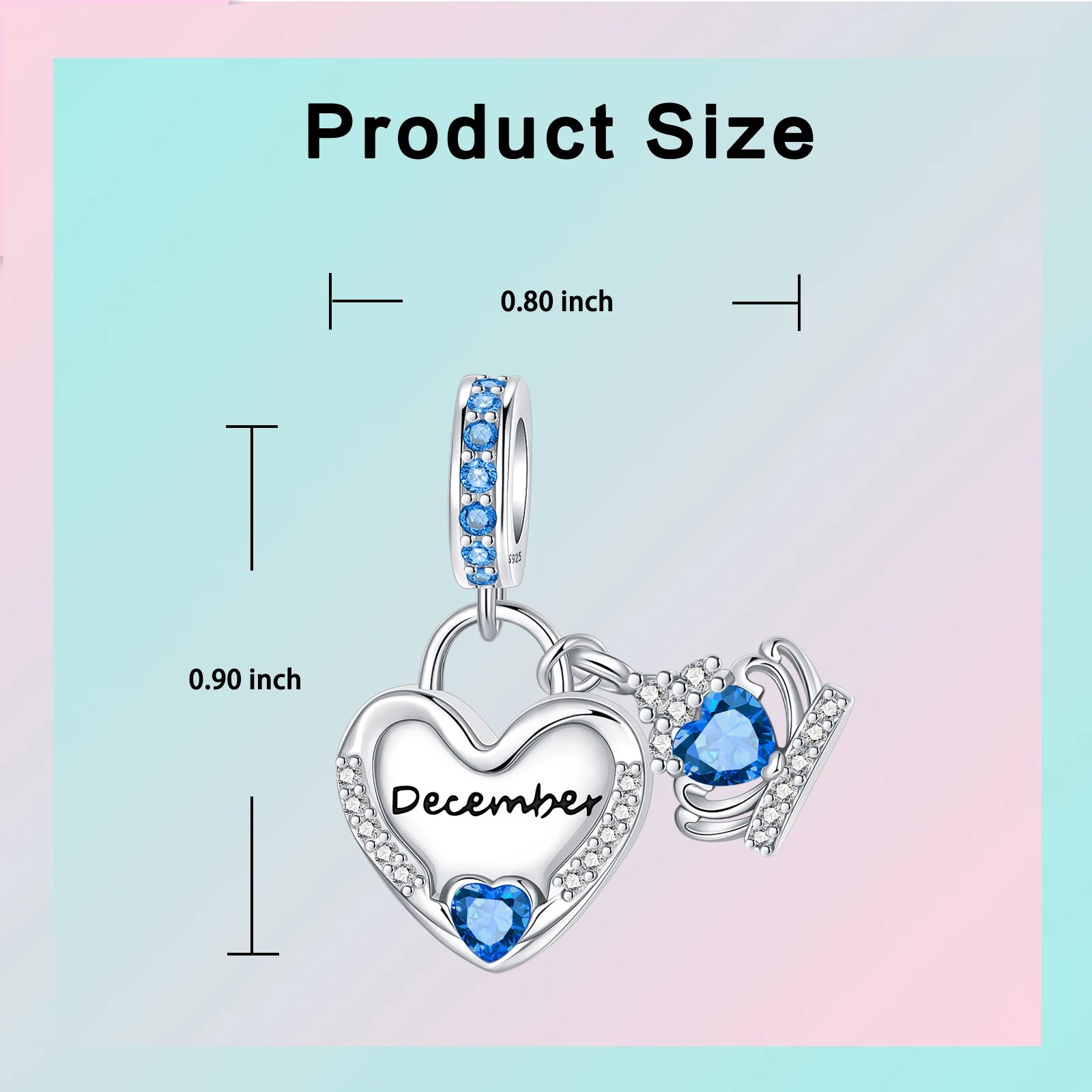 Timeless Spark 925 Birthstone Month Charm