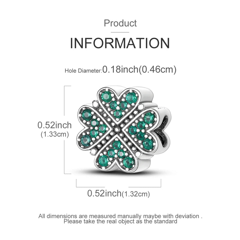 Lucky Aura Four-Leaf Clover Bead