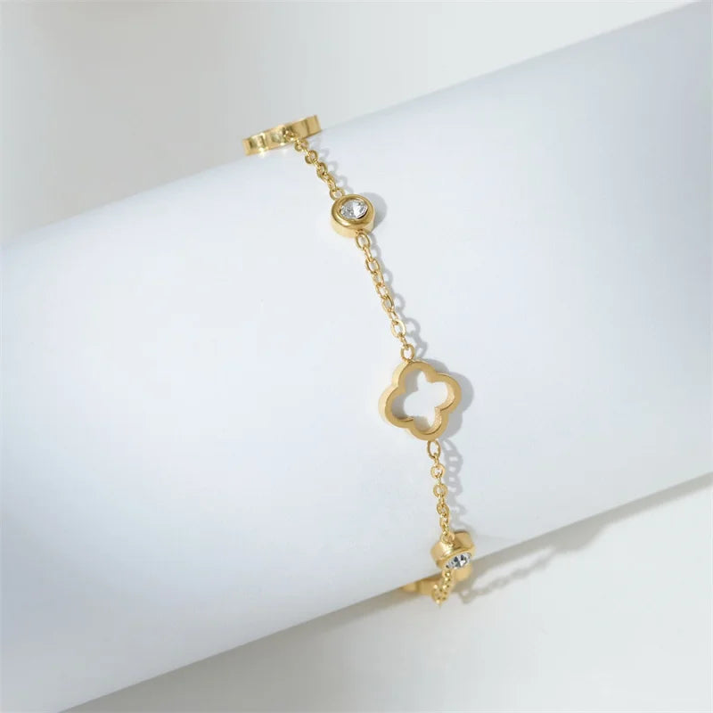Clover Crystal Bracelet Set