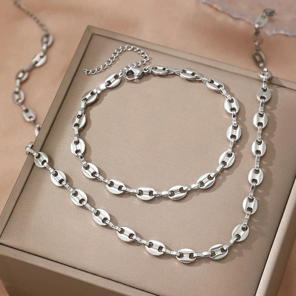 Opaline Charm Bracelet & Necklace Set