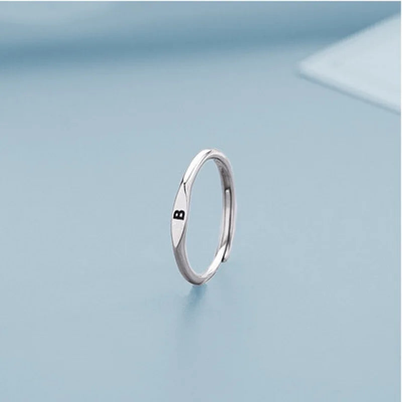 Silver Alphabet Ring