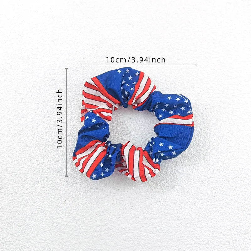 Patriotic USA Flag Hair Tie Set