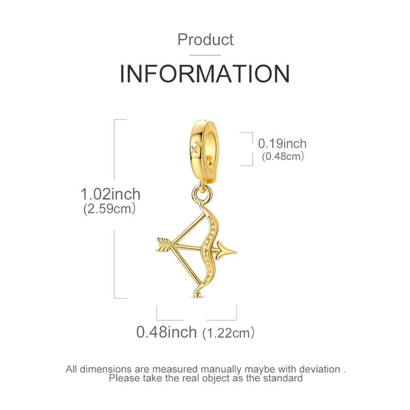 Golden Zodiac Sterling Silver Charm