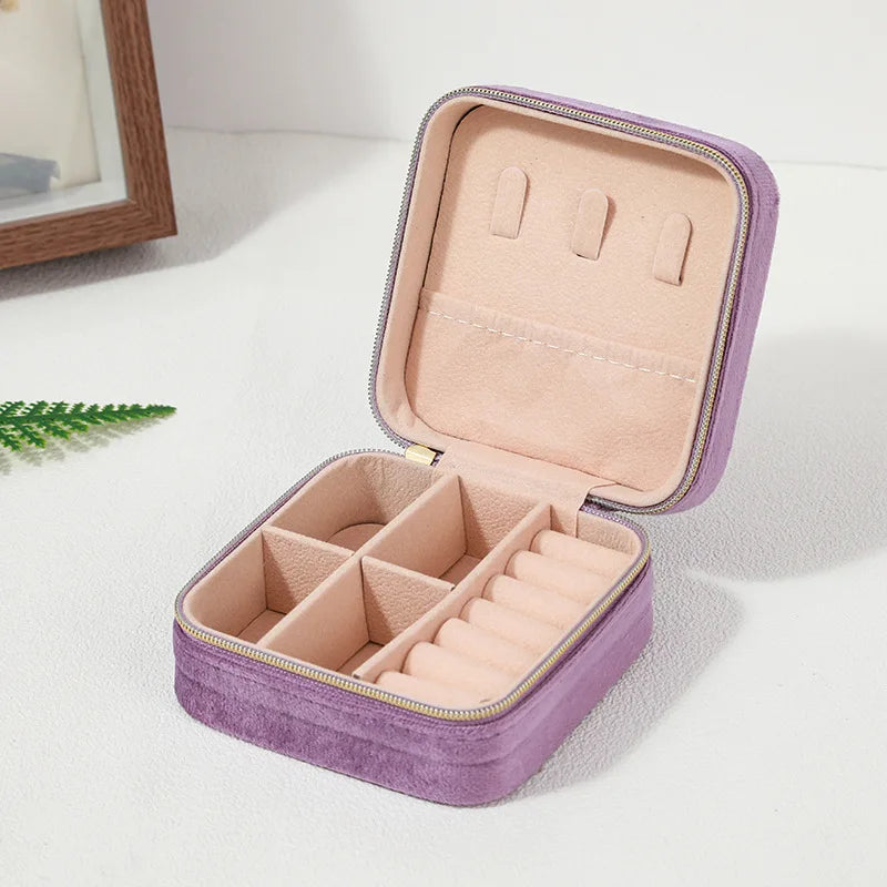 Luxury Velvet Travel Jewelry Case