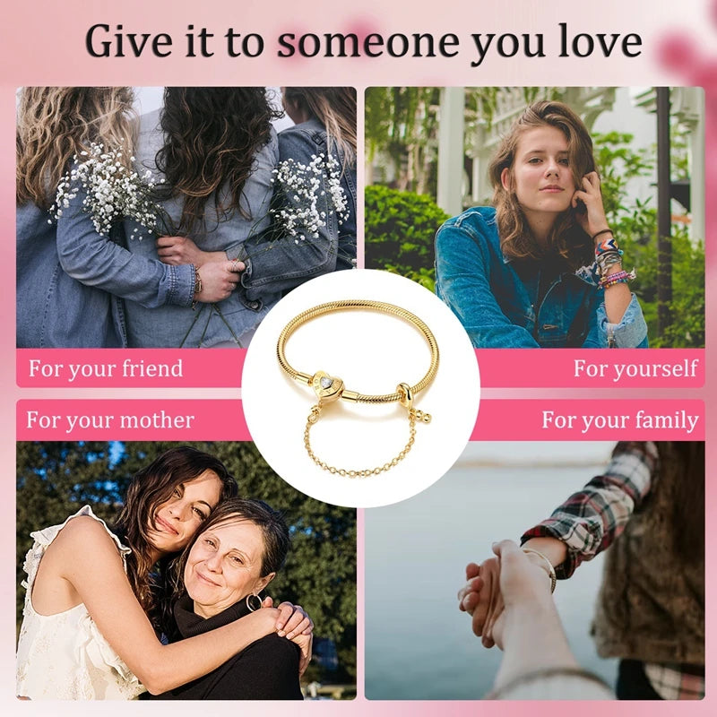 Love Lock Safety Chain Bracelet