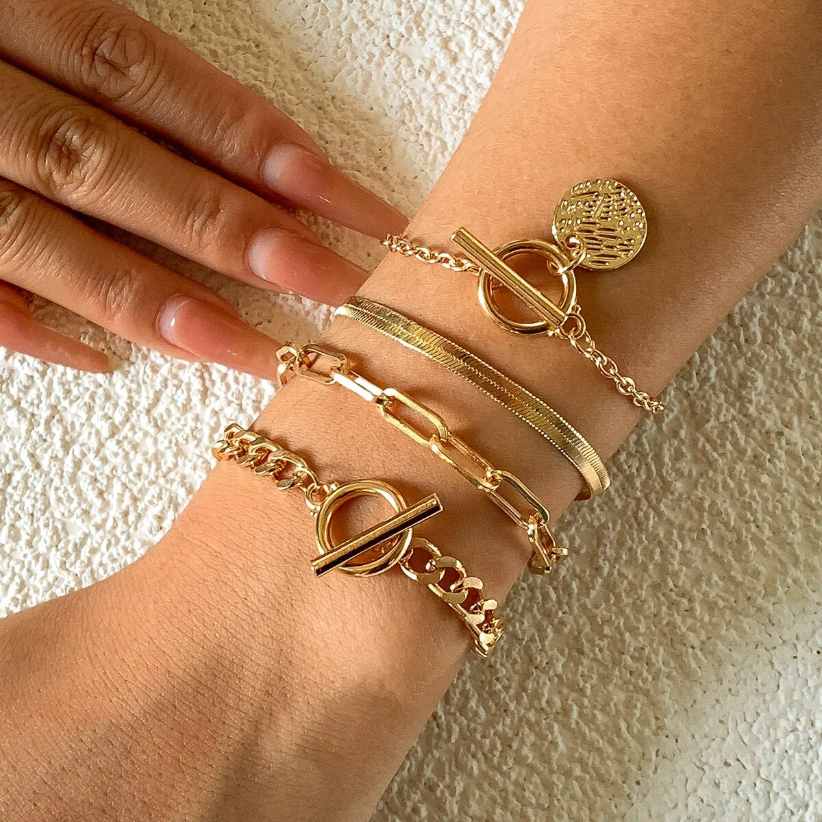 StreetGold Coin Charm Bracelet