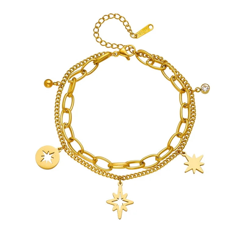 LunaGlow Star Layer Bracelet