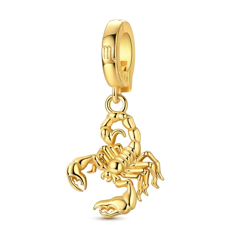 Golden Zodiac Sterling Silver Charm