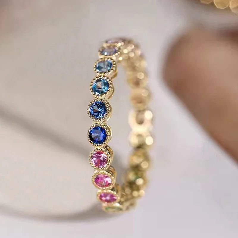 Rainbow Luxe Promise Ring