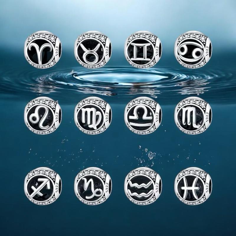 Zodiac Constellation Sterling Silver Charm