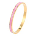 Pink Crystal Gold Bangles