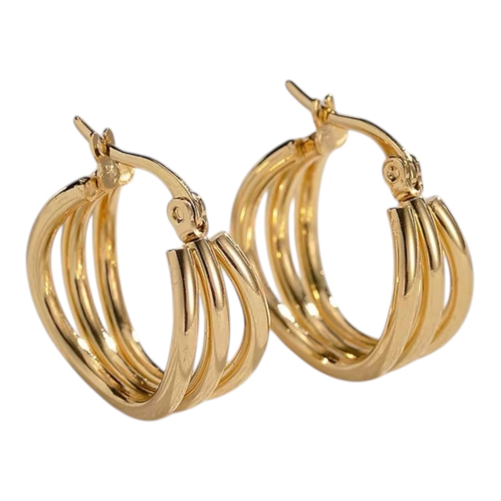 Luna Triple-Layer Earrings