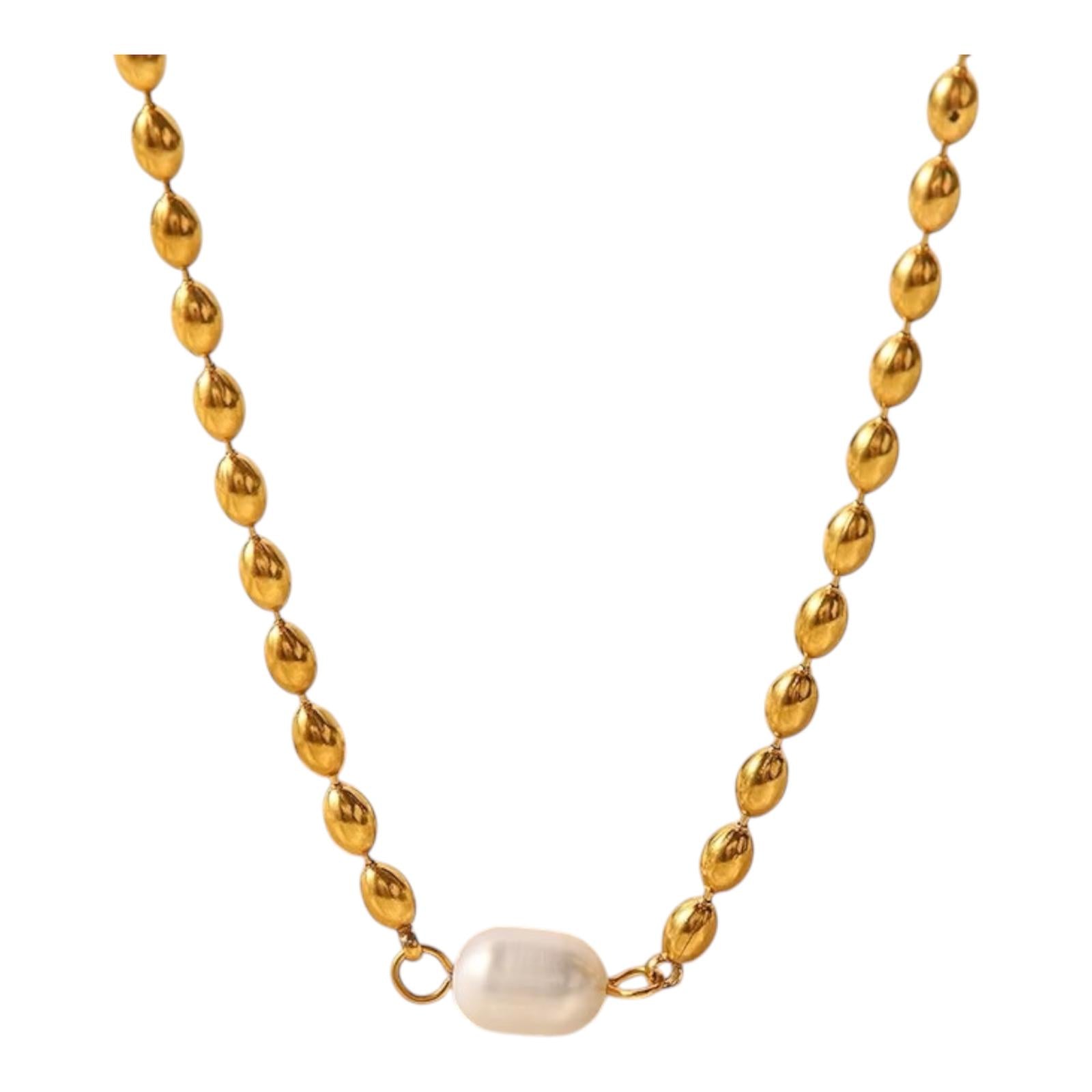 Elegant Pearl Necklace & Bracelet Set