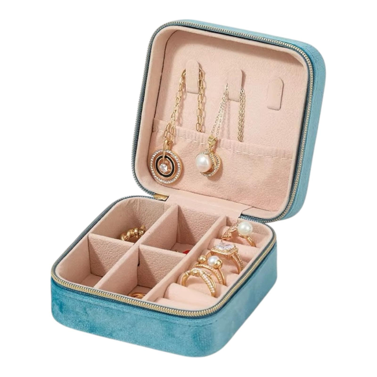 Luxury Velvet Travel Jewelry Case