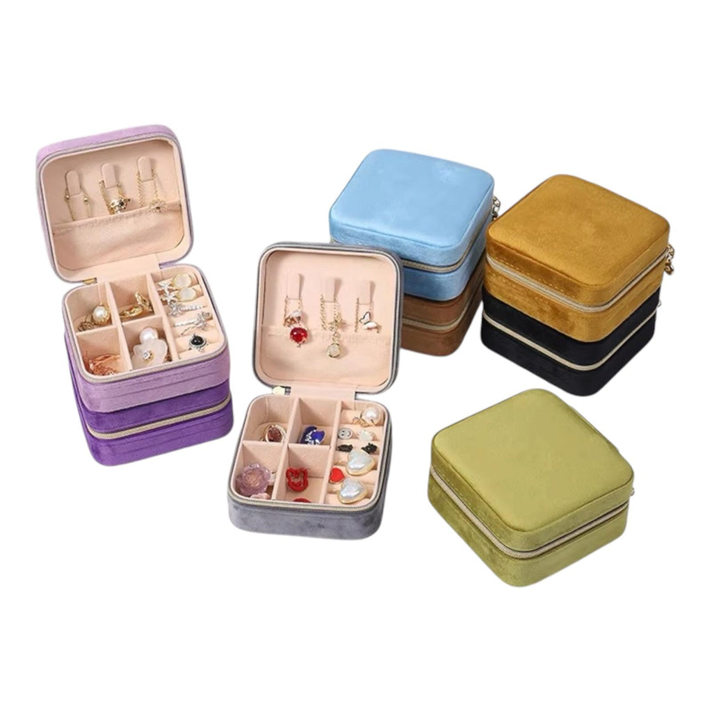 Luxury Velvet Travel Jewelry Case