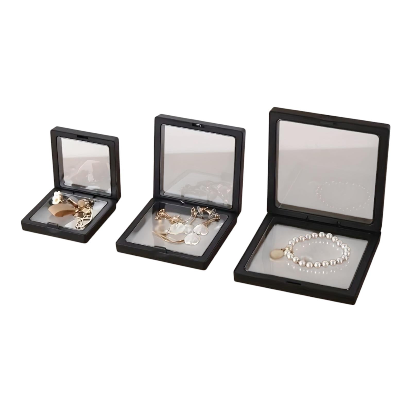 10-Piece Floating Jewelry Display Box Set