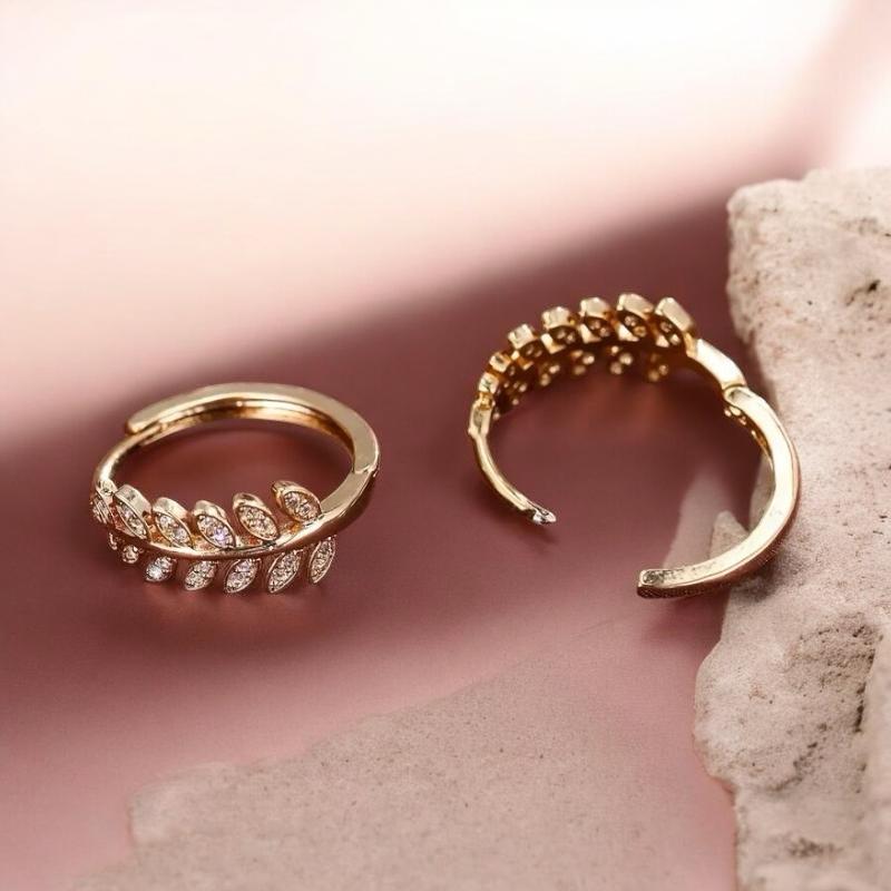 LumiLeaf Hoop Earrings