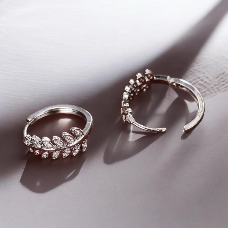 LumiLeaf Hoop Earrings