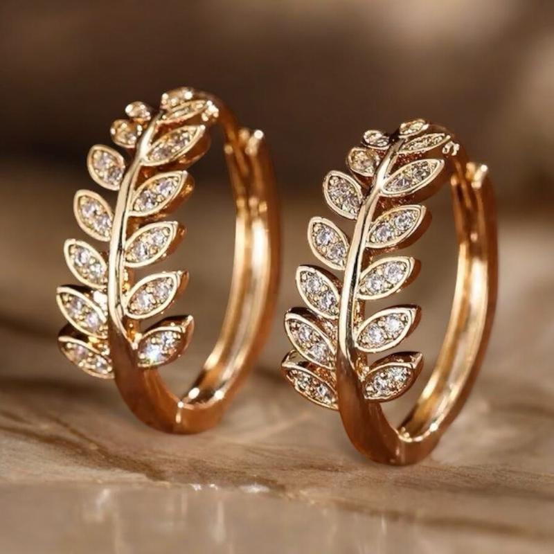 LumiLeaf Hoop Earrings