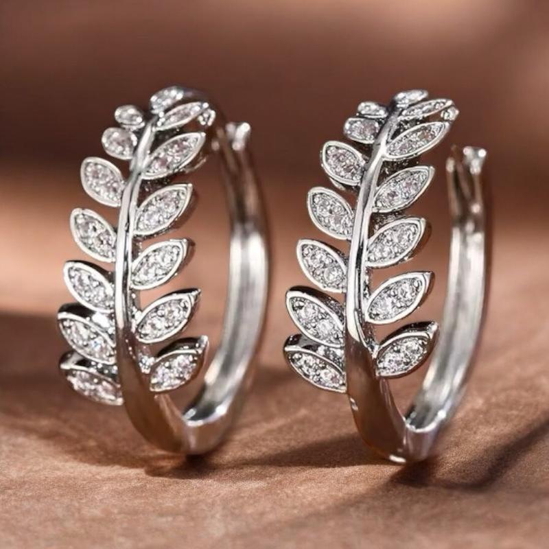 LumiLeaf Hoop Earrings