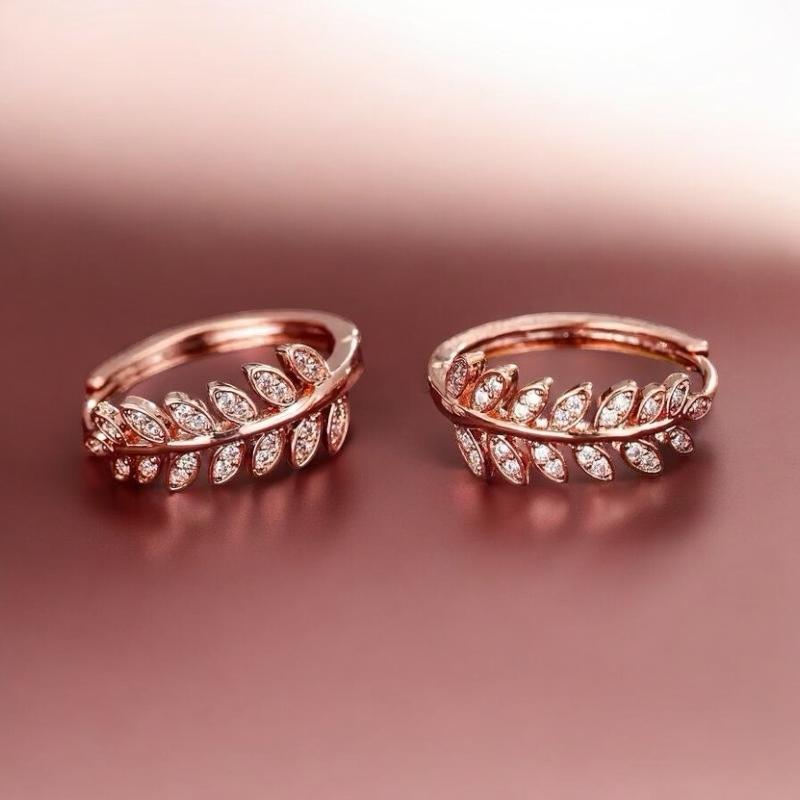 LumiLeaf Hoop Earrings