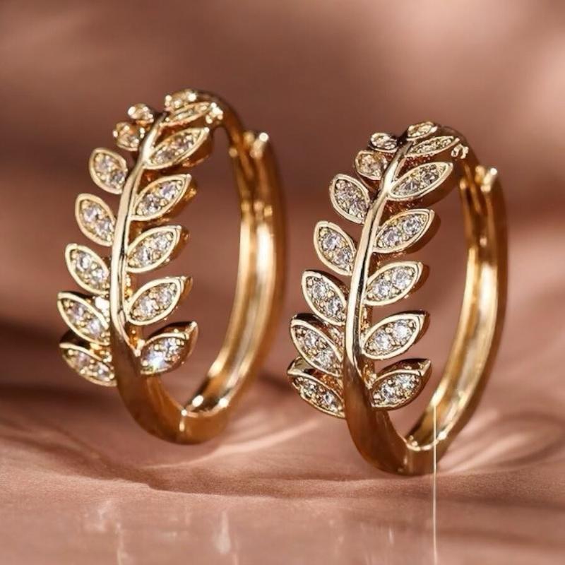 LumiLeaf Hoop Earrings