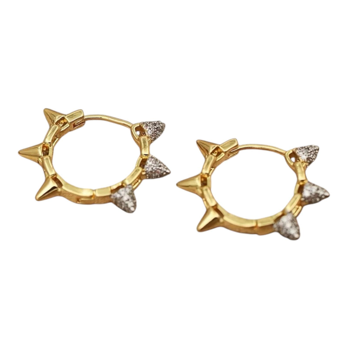 Geometric Crystal Stud Earrings