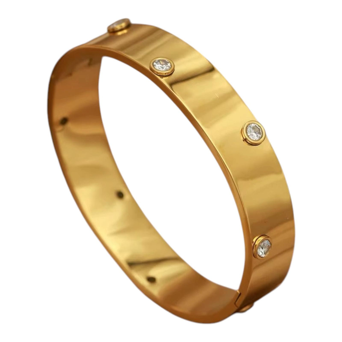 Lumière Crystal Gold Bangle