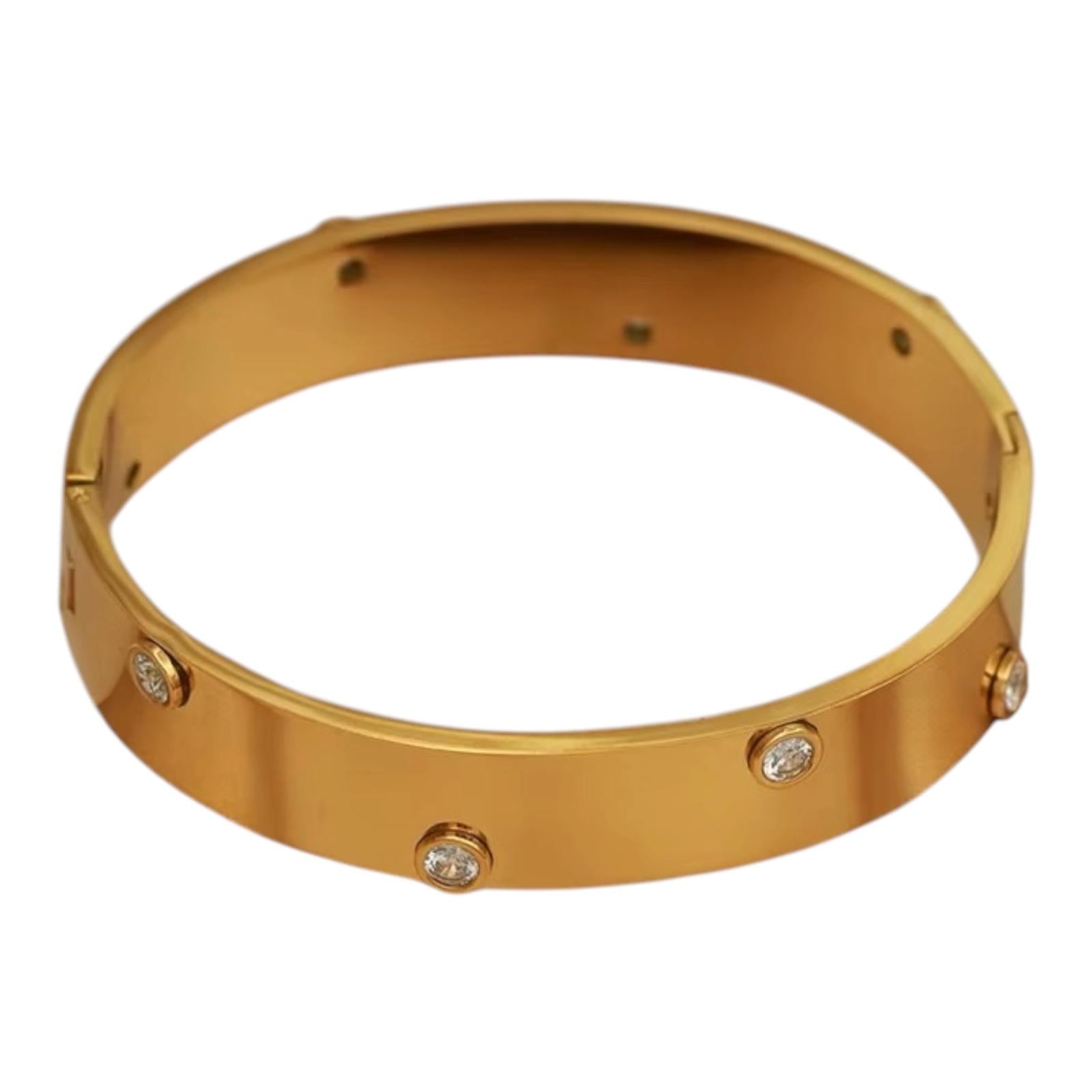 Lumière Crystal Gold Bangle